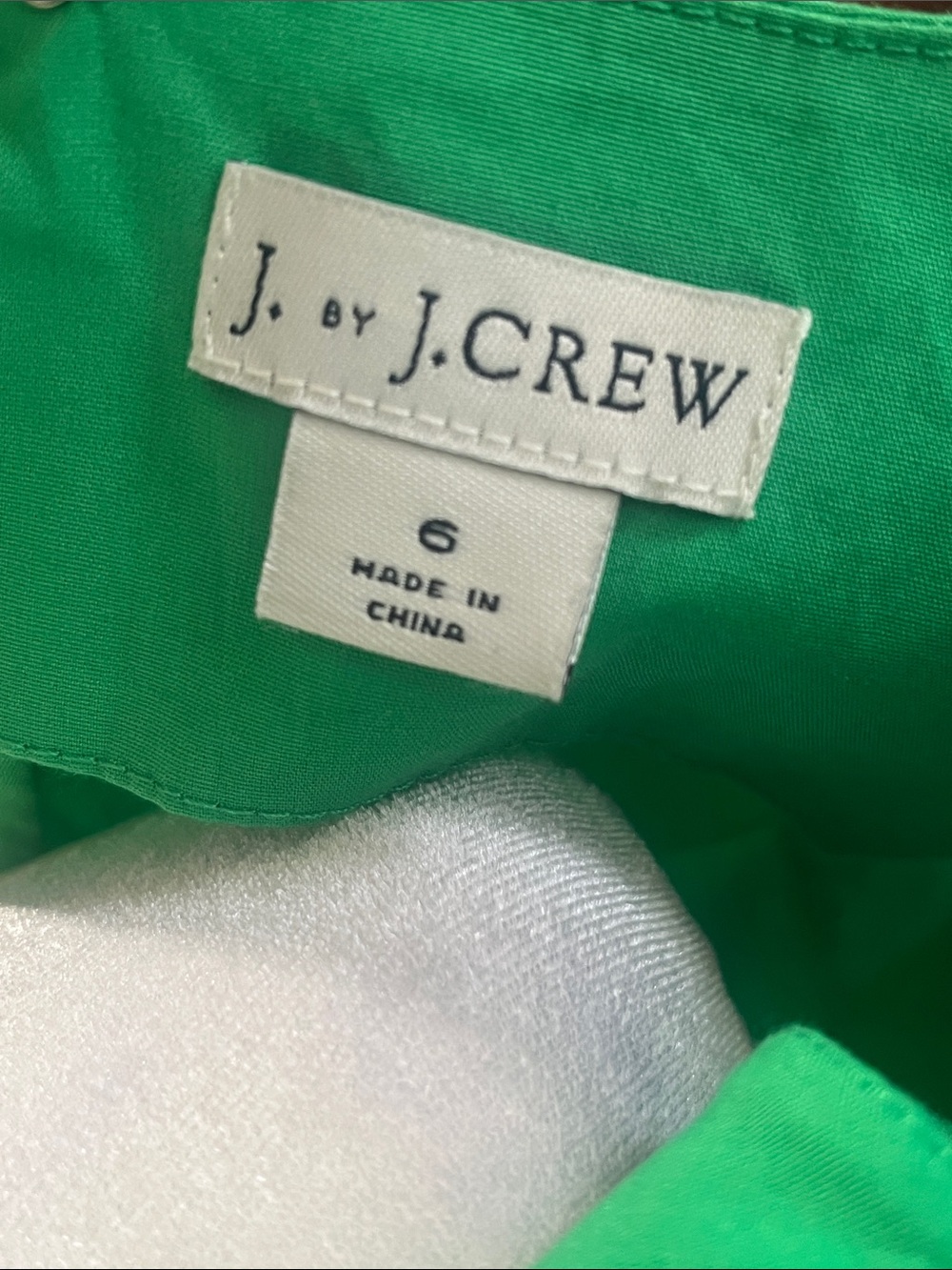 J by J Crew Green Wrap Midi Dress with Waist Bow - Picture 8 of 13